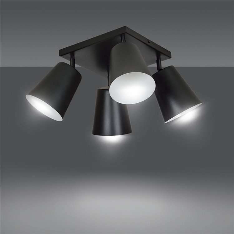 PRISM 4 BLACK / WHITE EMIBIG Lampa sufitowa