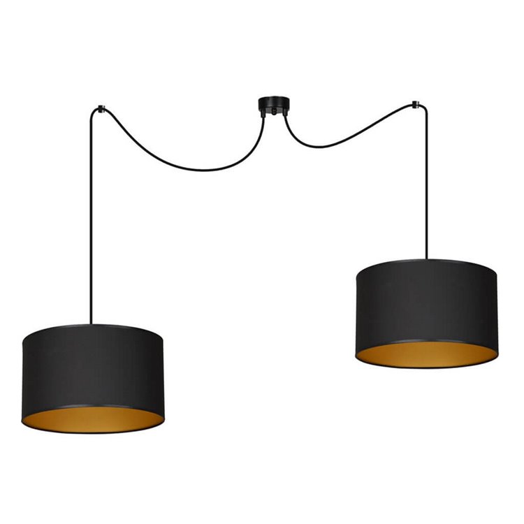 ROTO 2 BL BLACK/GOLD EMIBIG Lampa wisząca