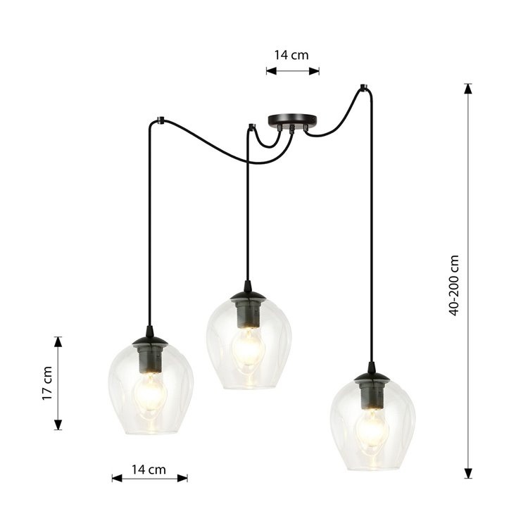 LEVEL 3 BL TRANSPARENT EMIBIG Lampa wisząca