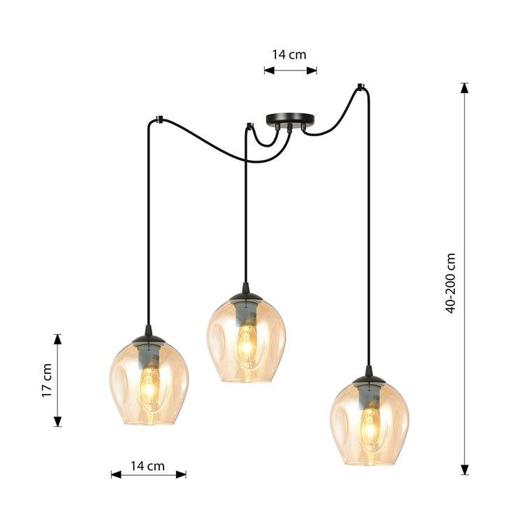 LEVEL 3 BL MIODOWY EMIBIG Lampa wisząca