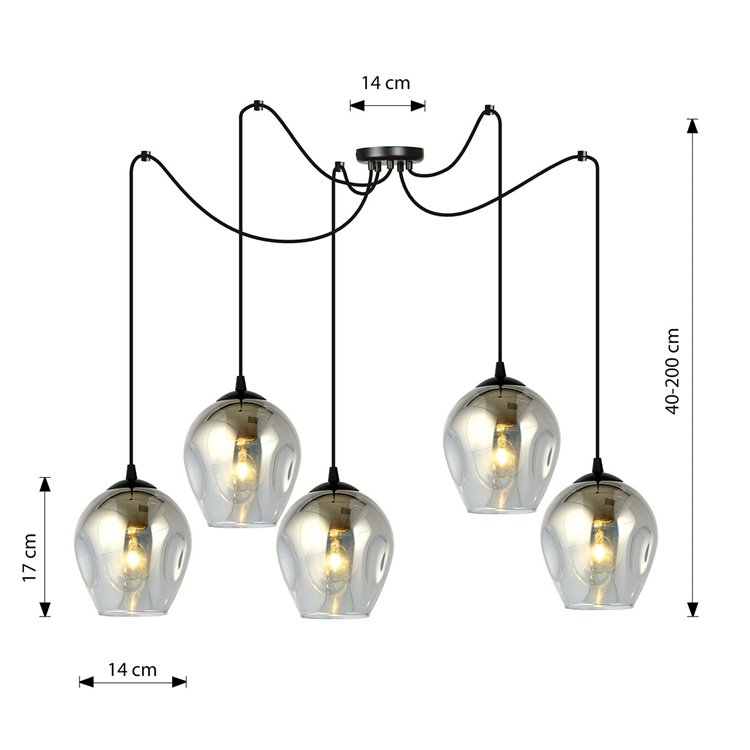 LEVEL 5 BL GRAFIT EMIBIG Lampa wisząca