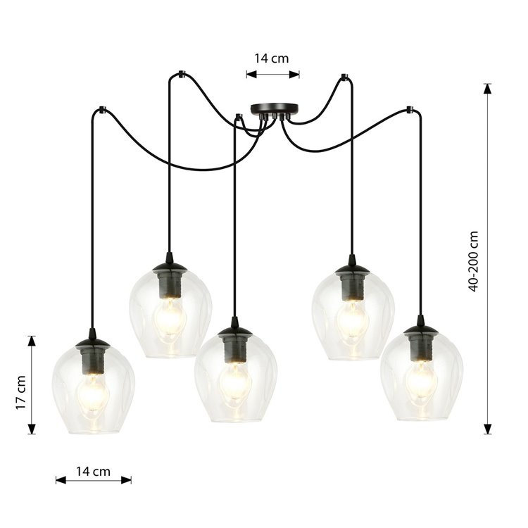 LEVEL 5 BL TRANSPARENT EMIBIG Lampa wisząca