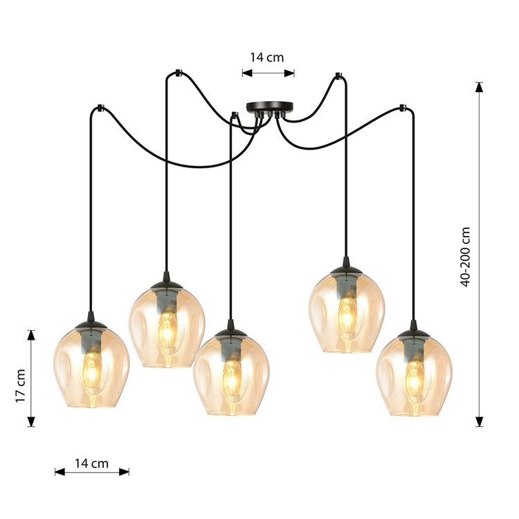 LEVEL 5 BL MIODOWY EMIBIG Lampa wisząca