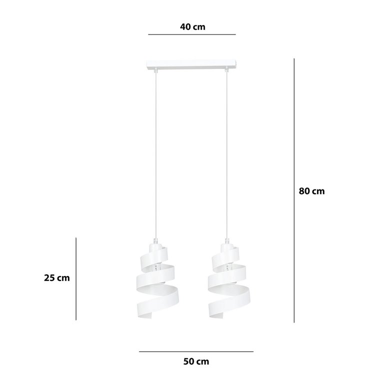 SAGA 2 WHITE EMIBIG Lampa wisząca