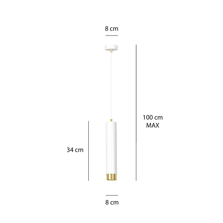 KIBO 1 WH/GOLD EMIBIG Lampa wisząca