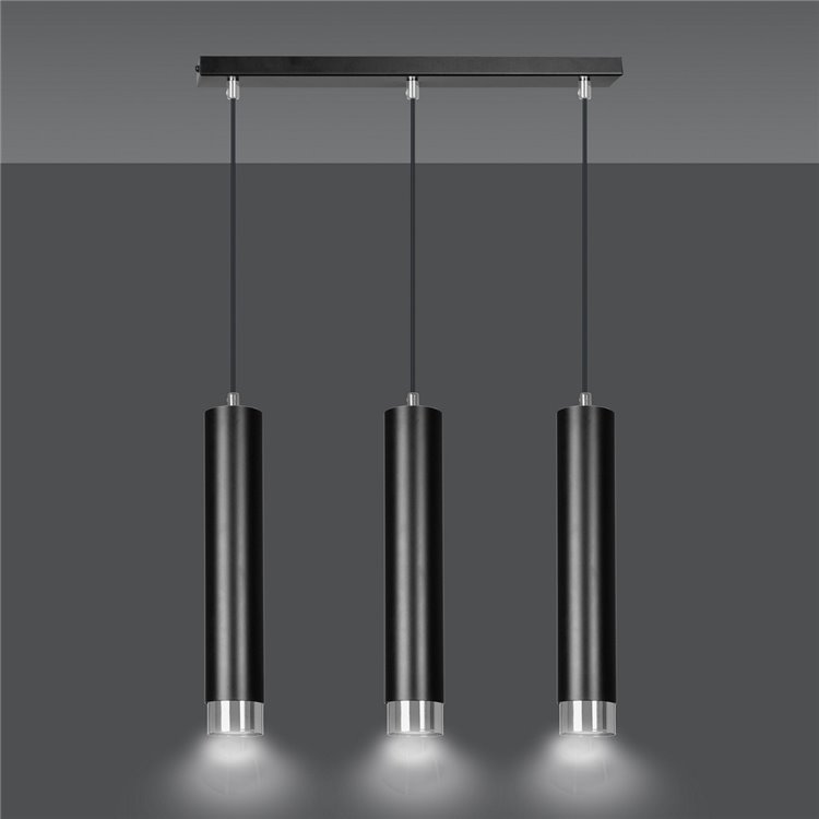 KIBO 3 BL/CHROME EMIBIG Lampa wisząca