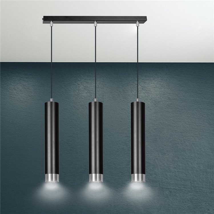 KIBO 3 BL/CHROME EMIBIG Lampa wisząca