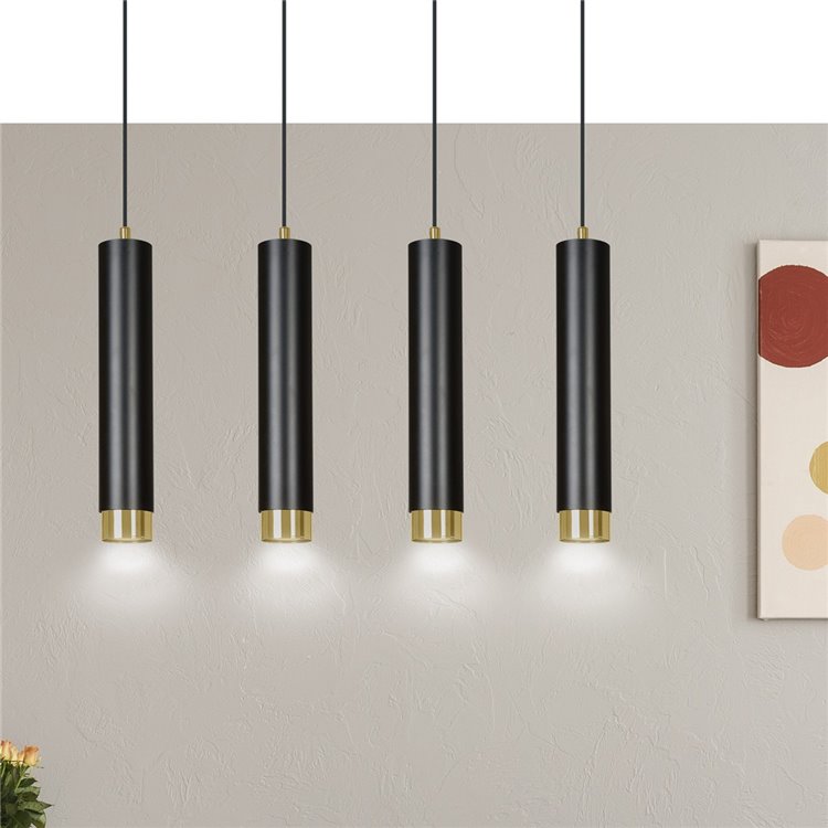 KIBO 4 BL/GOLD EMIBIG Lampa wisząca