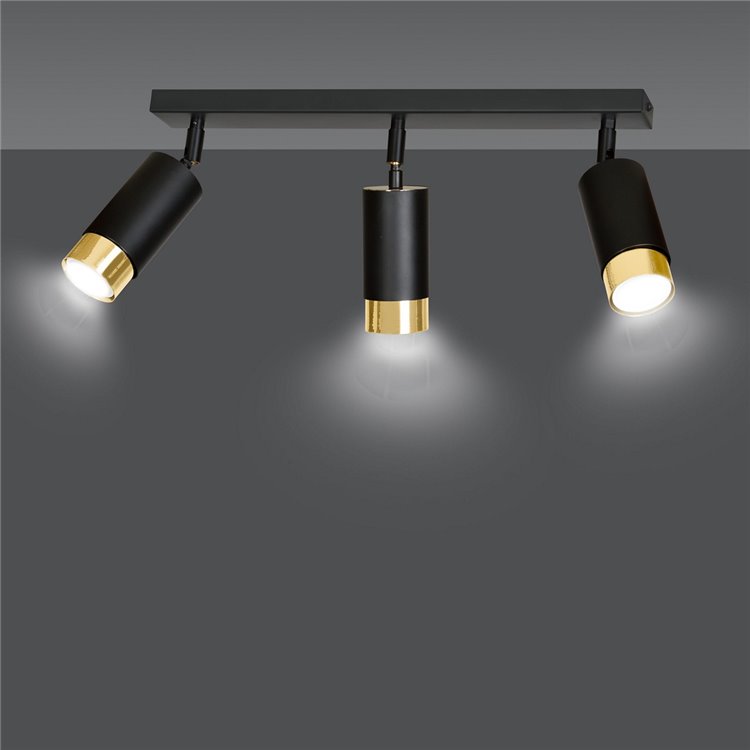 HIRO 3 BL/GOLD EMIBIG Lampa sufitowa