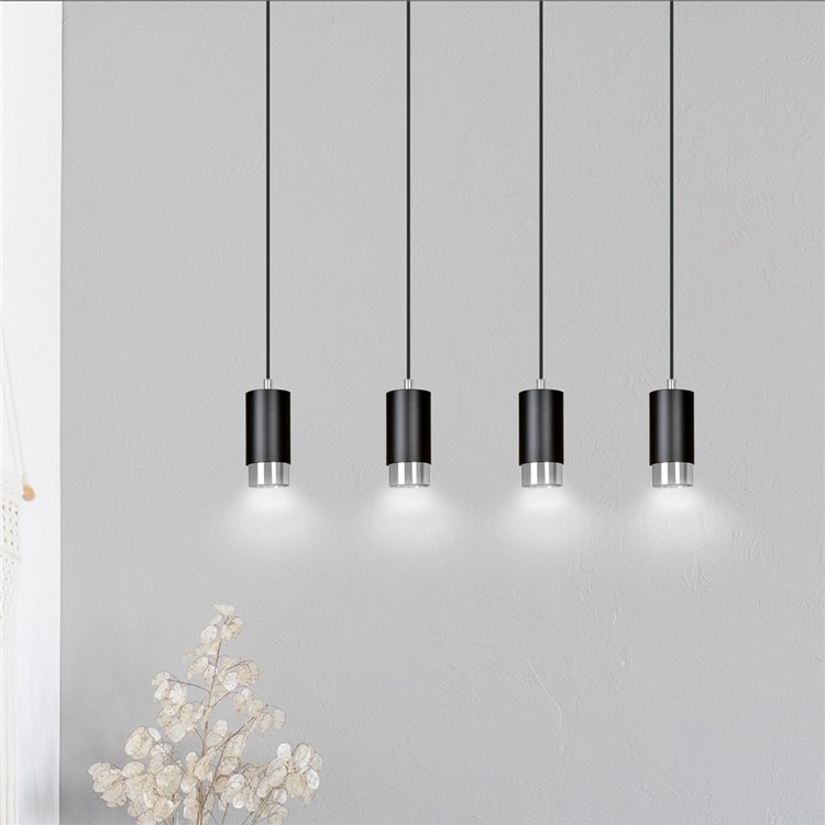 FUMIKO 4 BL/CHROME EMIBIG Lampa wisząca