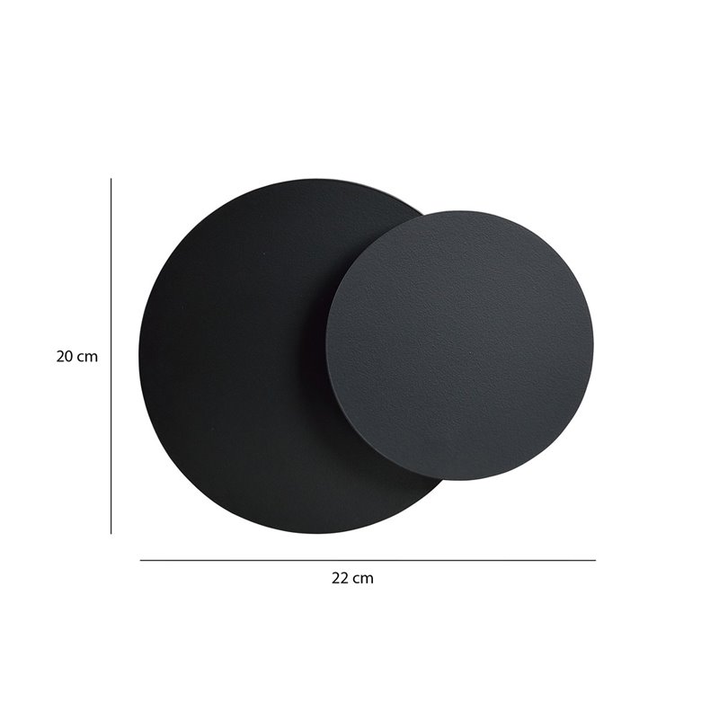 CIRCLE 1C BLACK EMIBIG Kinkiet CIRCLE 1C BLACK EMIBIG Kinkiet