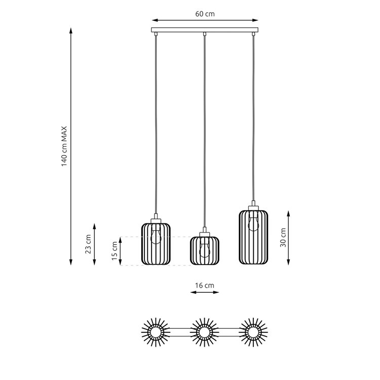 VANDER 3 BL EMIBIG Lampa wisząca