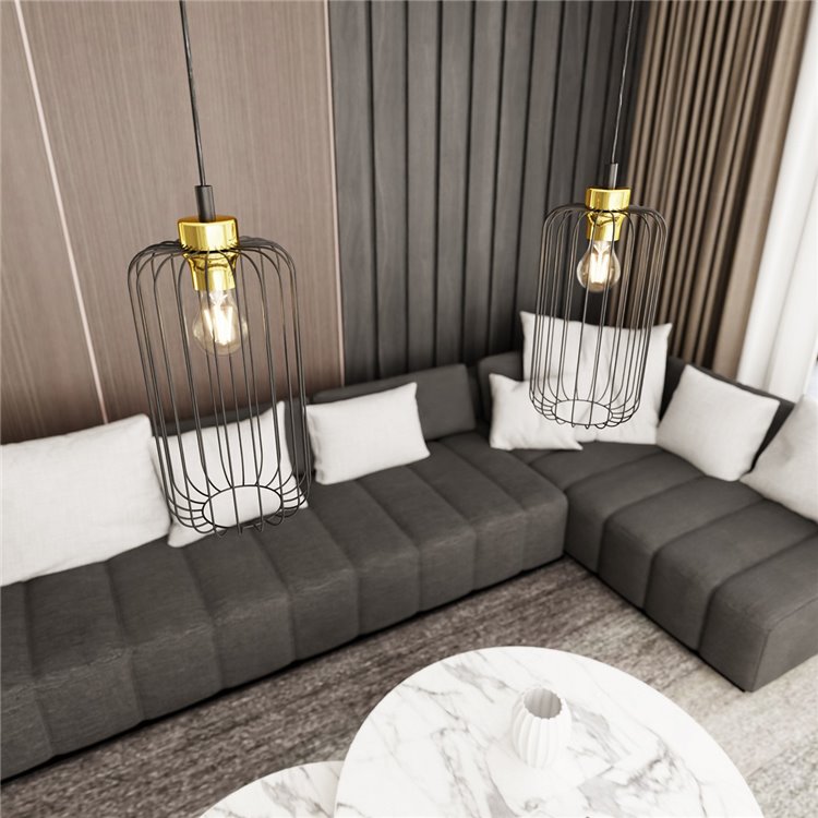 VANDER 1 BL GOLD EMIBIG Lampa wisząca