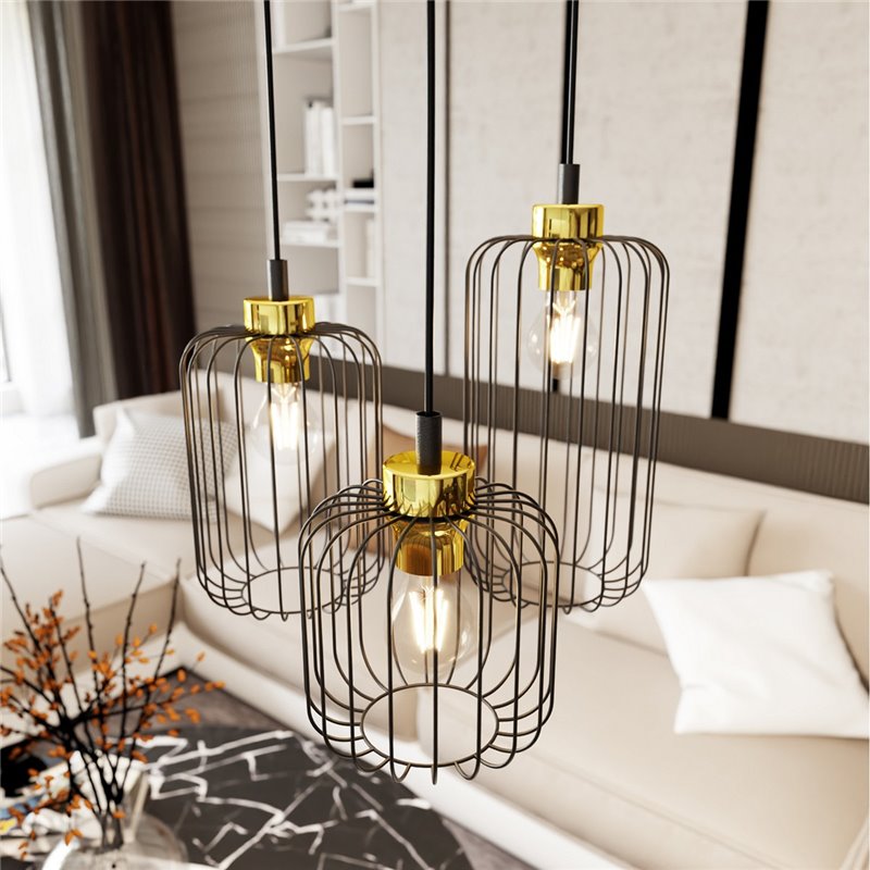 VANDER 3PREM BL GOLD EMIBIG Lampa wisząca VANDER 3PREM BL GOLD EMIBIG Lampa wisząca
