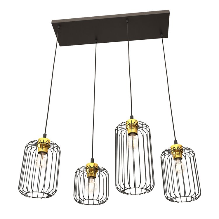 VANDER 4 BL GOLD EMIBIG Lampa wisząca