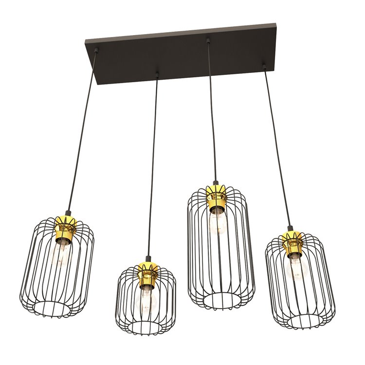 VANDER 4 BL GOLD EMIBIG Lampa wisząca