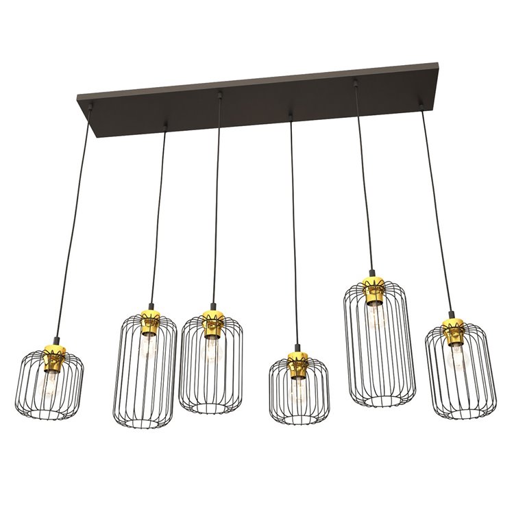 VANDER 6 BL GOLD EMIBIG Lampa wisząca