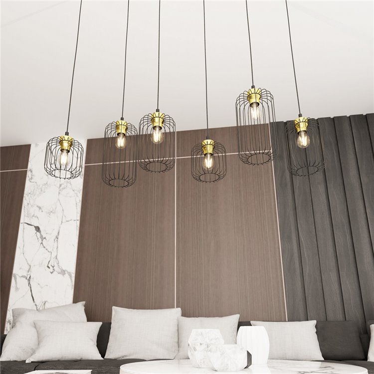 VANDER 6 BL GOLD EMIBIG Lampa wisząca