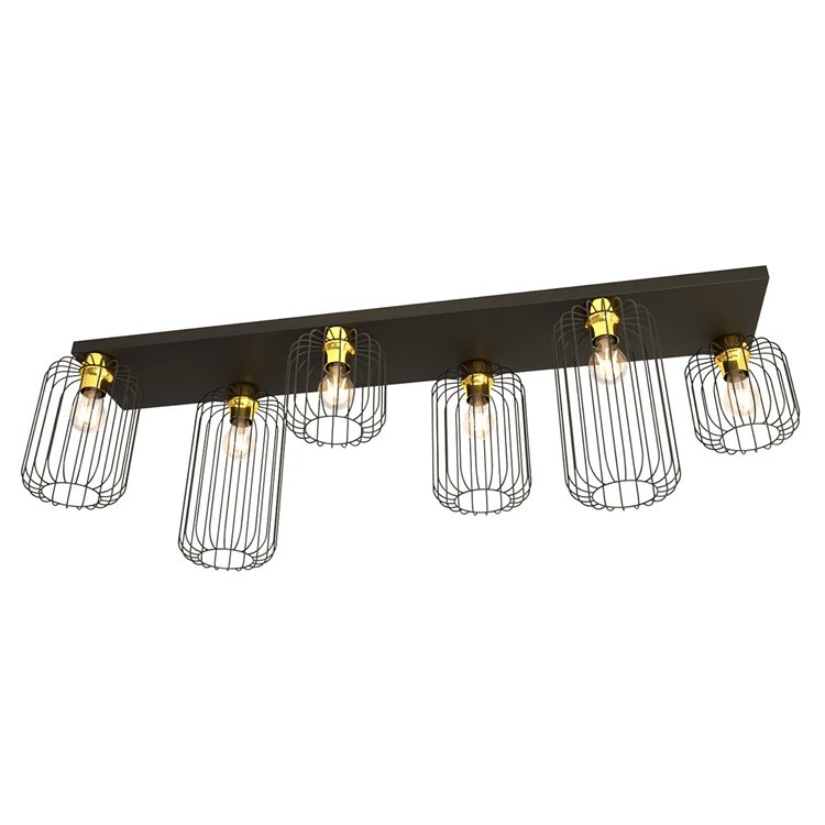 BARN 6 BL GOLD EMIBIG Lampa sufitowa