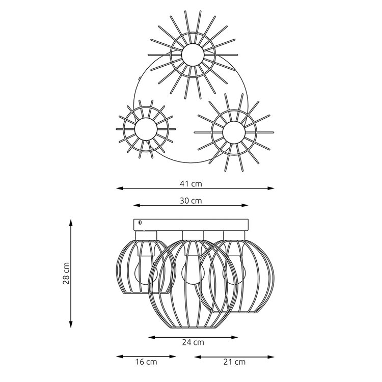 NEST 3PREM BL EMIBIG Lampa sufitowa