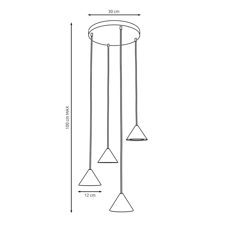 ELIT 4 PREMIUM GOLD EMIBIG Lampa wisząca ELIT 4 PREMIUM GOLD EMIBIG Lampa wisząca