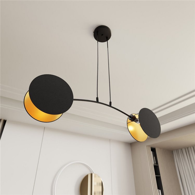 MOTIF 2 BLACK/GOLD EMIBIG Lampa wisząca