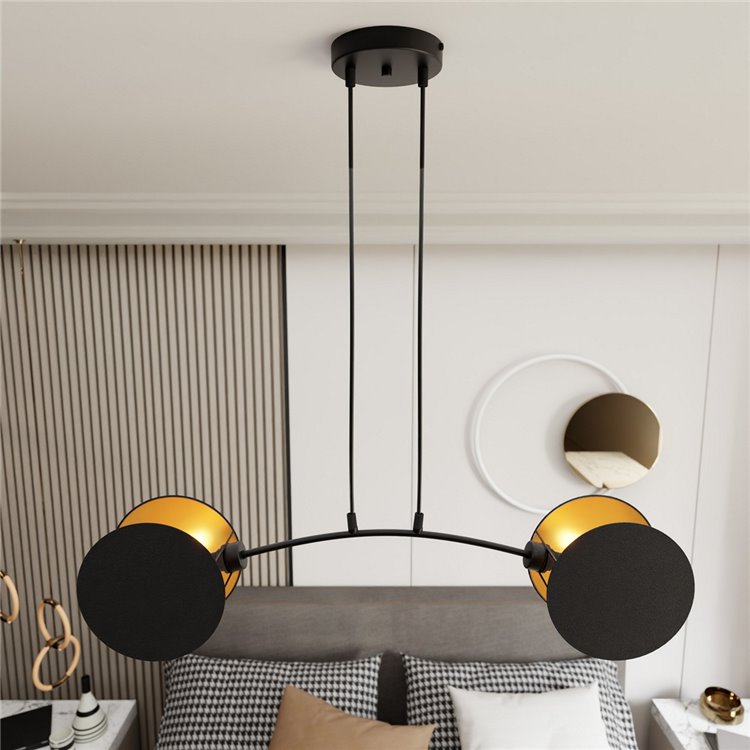 MOTIF 2 BLACK/GOLD EMIBIG Lampa wisząca