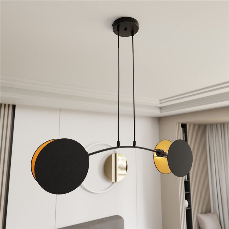 MOTIF 2 BLACK/GOLD EMIBIG Lampa wisząca