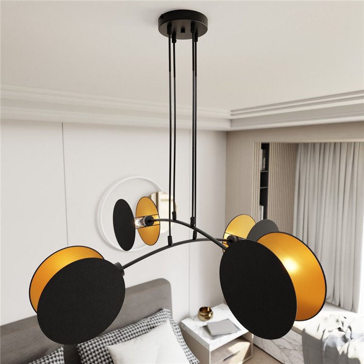 MOTIF 4 BLACK/GOLD EMIBIG Lampa wisząca