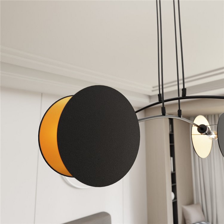 MOTIF 4 BLACK/GOLD EMIBIG Lampa wisząca