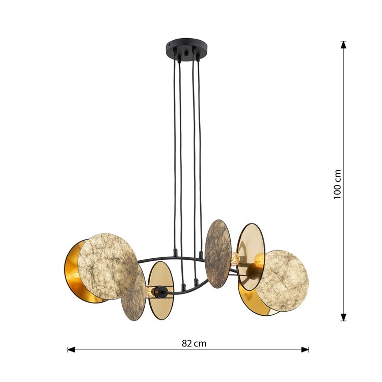 MOTIF 4 GOLD EMIBIG Lampa wisząca