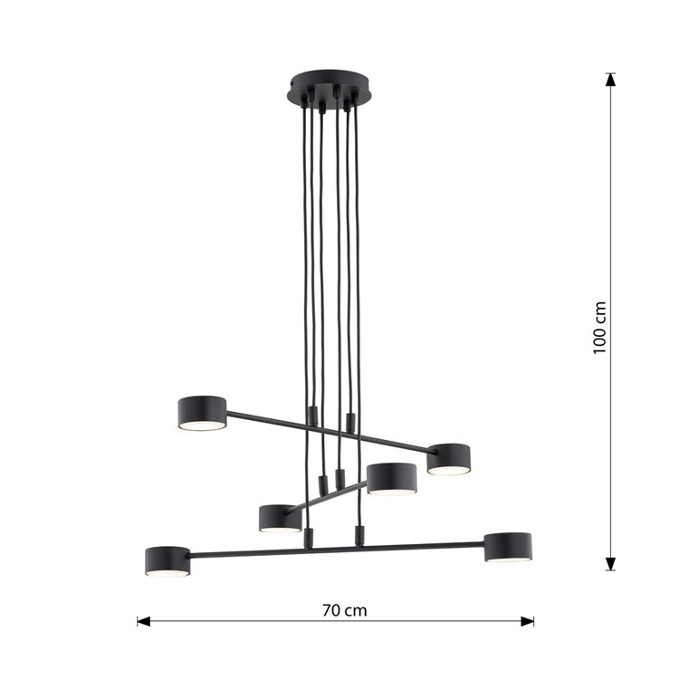 MODUS 6 BLACK EMIBIG Lampa wisząca