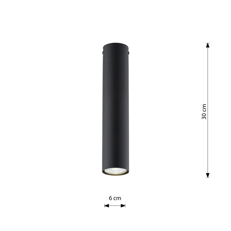 TECNO 1M BLACK EMIBIG Lampa sufitowa TECNO 1M BLACK EMIBIG Lampa sufitowa