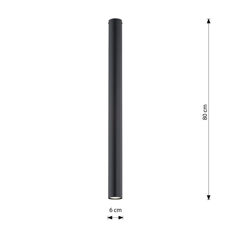 TECNO 1XXL BLACK EMIBIG Lampa sufitowa