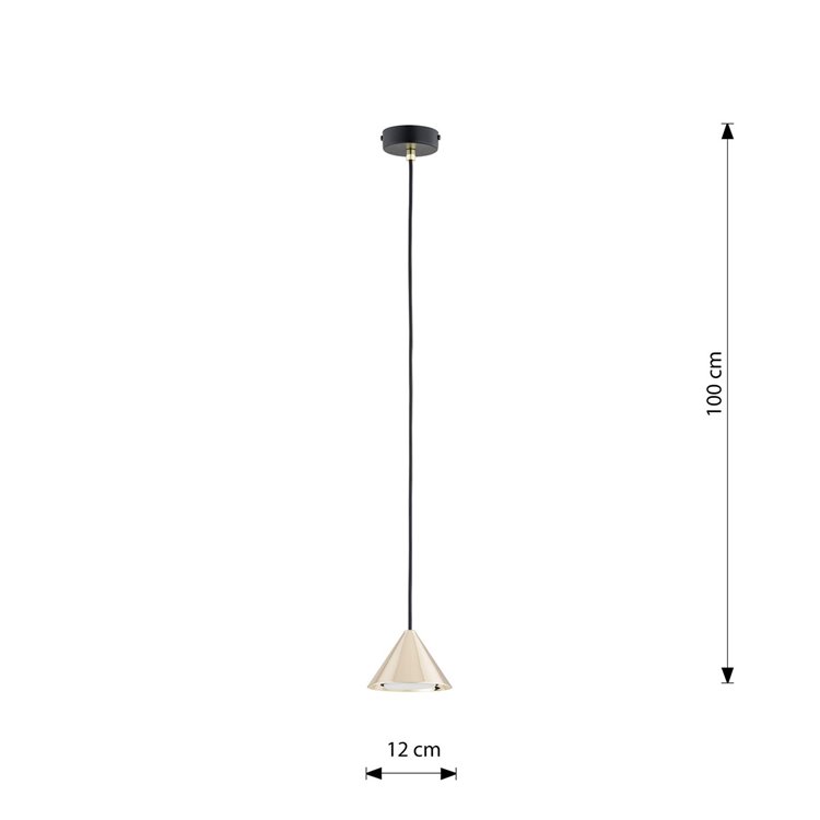 ELIT 1 BL GOLD EMIBIG Lampa wisząca